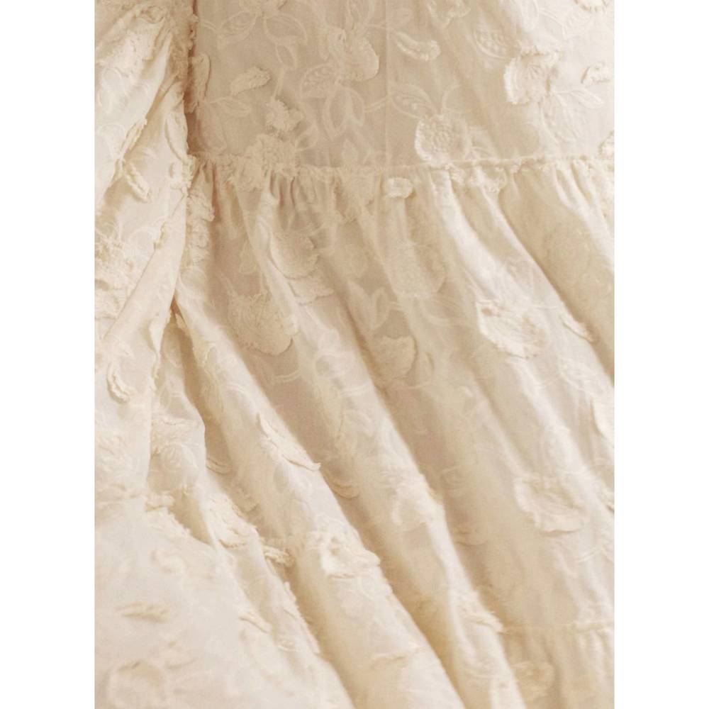 NWT Ivory Fringe Midi Skirt - Elegant Asymmetric Design - Picture 3 of 4